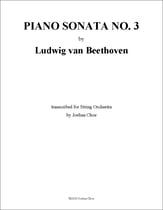 Piano Sonata No. 3 in C Major Orchestra sheet music cover